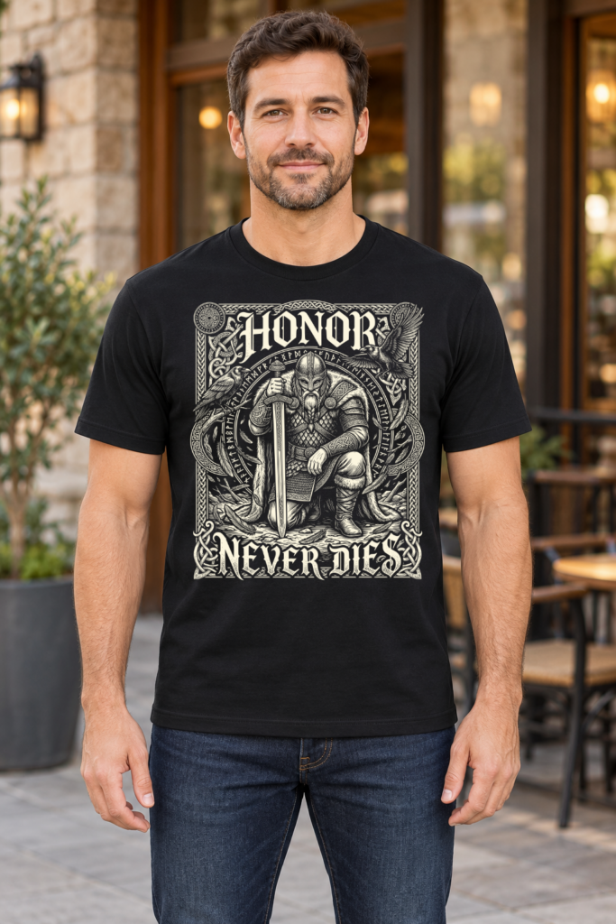 Honor Never Dies – Viking Warrior T-Shirt